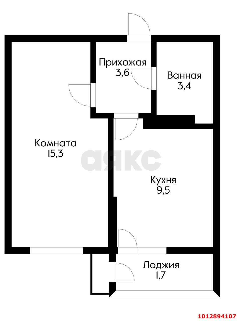 Фото №13: 1-комнатная квартира 33 м² - Краснодар, жилой комплекс Снежная Королева, ул. Автолюбителей, 1/3лит2