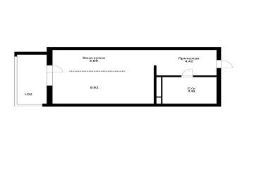 Фото №5: Студия 20 м² - Яблоновский, мкр. жилой комплекс Вектор, ул. Базовская, 21