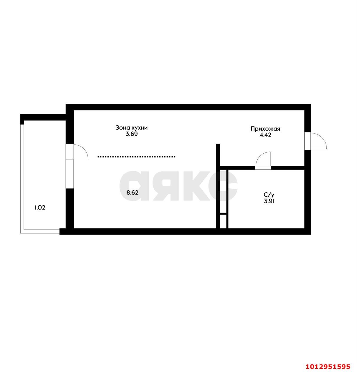 Фото №5: Студия 21 м² - Яблоновский, мкр. жилой комплекс Вектор, ул. Базовская, 21