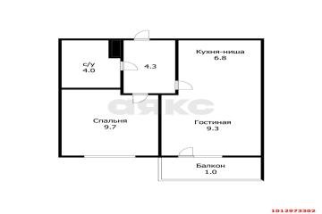 Фото №5: 1-комнатная квартира 35 м² - Краснодар, мкр. жилой комплекс Ракурс, ул. имени Героя Ростовского, 8к7