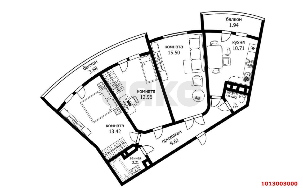 Фото №13: 3-комнатная квартира 77 м² - Краснодар, Завод Измерительных Приборов, 