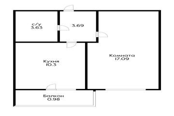 Фото №1: 1-комнатная квартира 36 м² - Краснодар, мкр. жилой комплекс Краснодарский, ул. Краеведа Соловьёва, 2/2