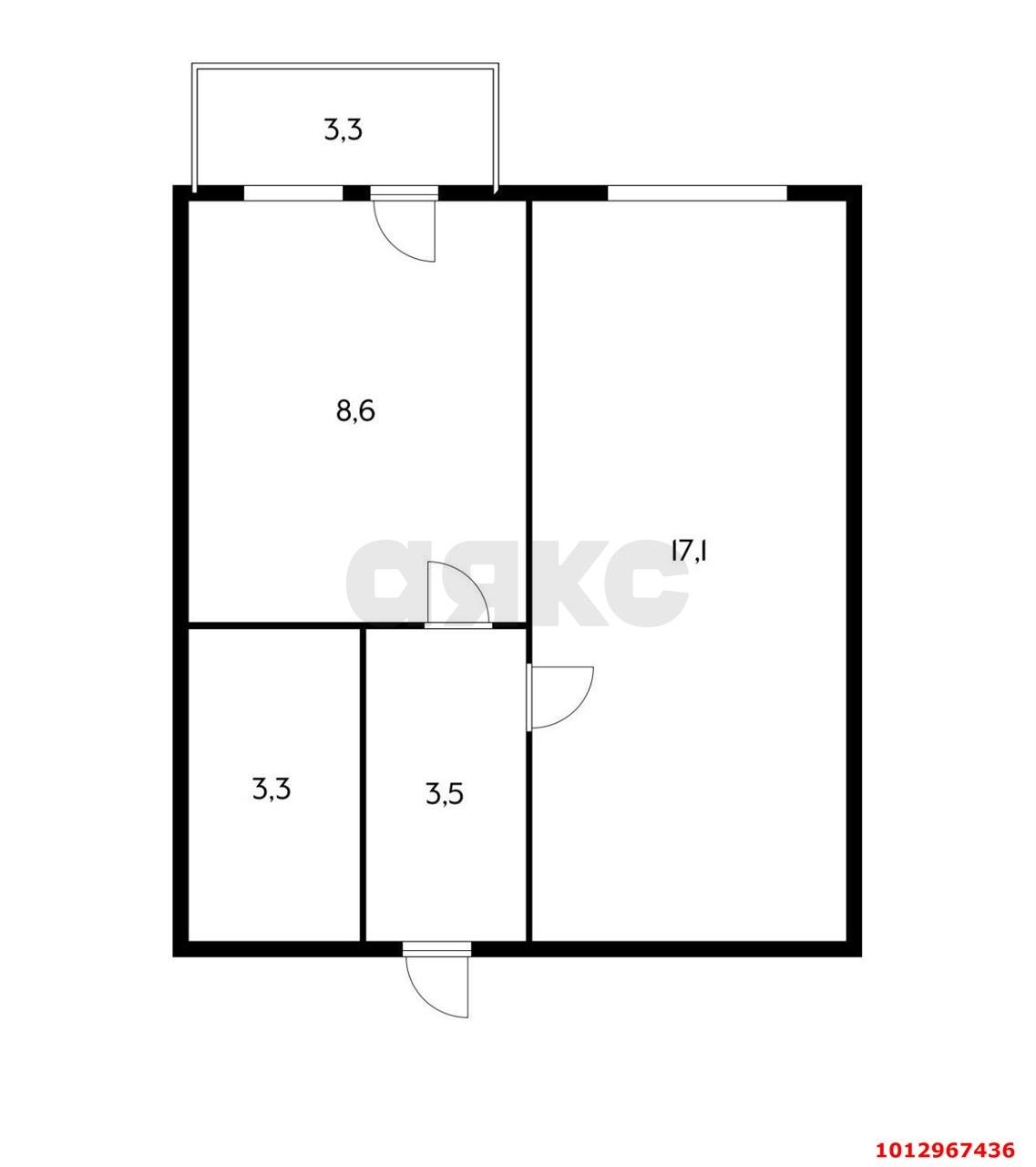 Фото №6: 1-комнатная квартира 35 м² - Краснодар, Музыкальный, ул. имени Сергея Есенина, 117