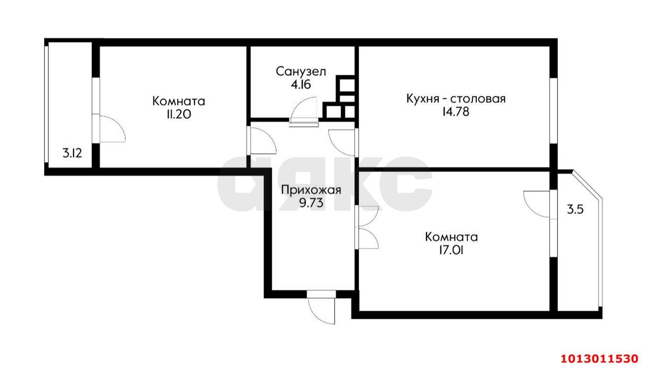 Фото №2: 2-комнатная квартира 60 м² - Краснодар, жилой комплекс Ural, ул. Уральская, 87/7