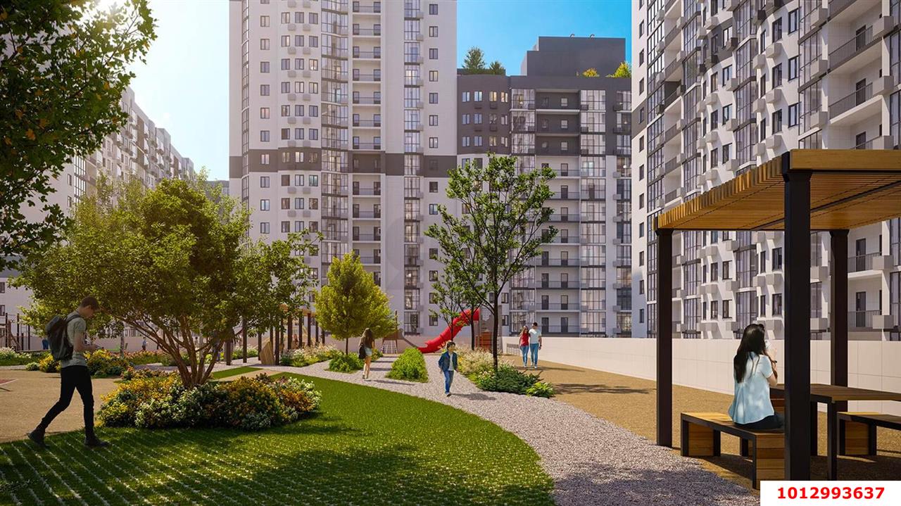 Фото №6: 1-комнатная квартира 37 м² - Краснодар, Карасунский внутригородской округ, Хлопчато-бумажный Комбинат, мкр. жилой комплекс Режиссёр, ул. Уральская, 100/8