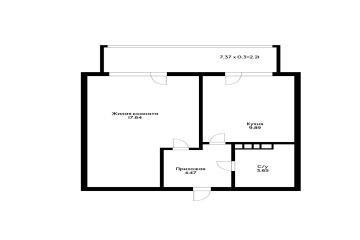 Фото №2: 1-комнатная квартира 37 м² - Краснодар, мкр. жилой комплекс Режиссёр, ул. Уральская, 100/8