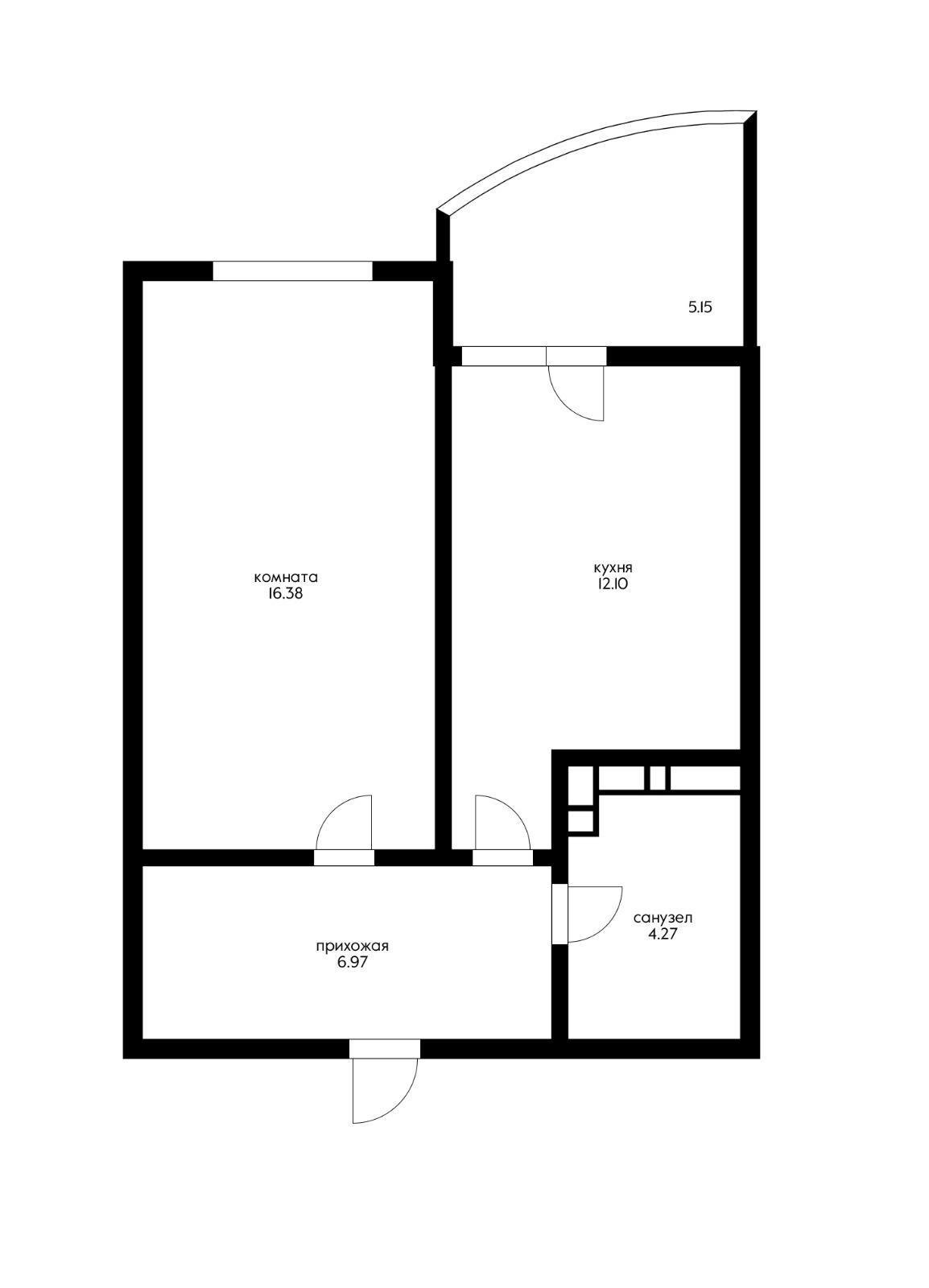 Фото №8: 1-комнатная квартира 43 м² - Краснодар, ЖК Хорошая Погода, мкр. Прикубанский внутригородской округ, ул. Кирилла Россинского, 3/1