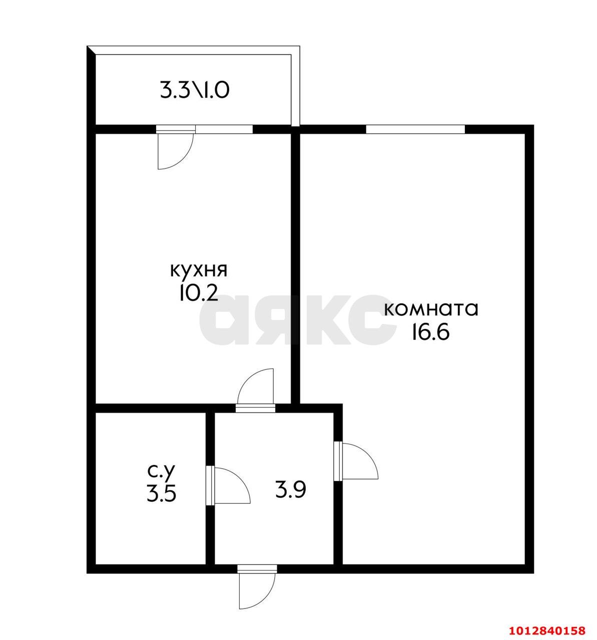 Фото №2: 1-комнатная квартира 35 м² - Краснодар, Прикубанский внутригородской округ, ул. имени В.М. Комарова, 106Бк8