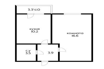 Фото №2: 1-комнатная квартира 35 м² - Краснодар, мкр. Прикубанский внутригородской округ, ул. имени В.М. Комарова, 106Бк8