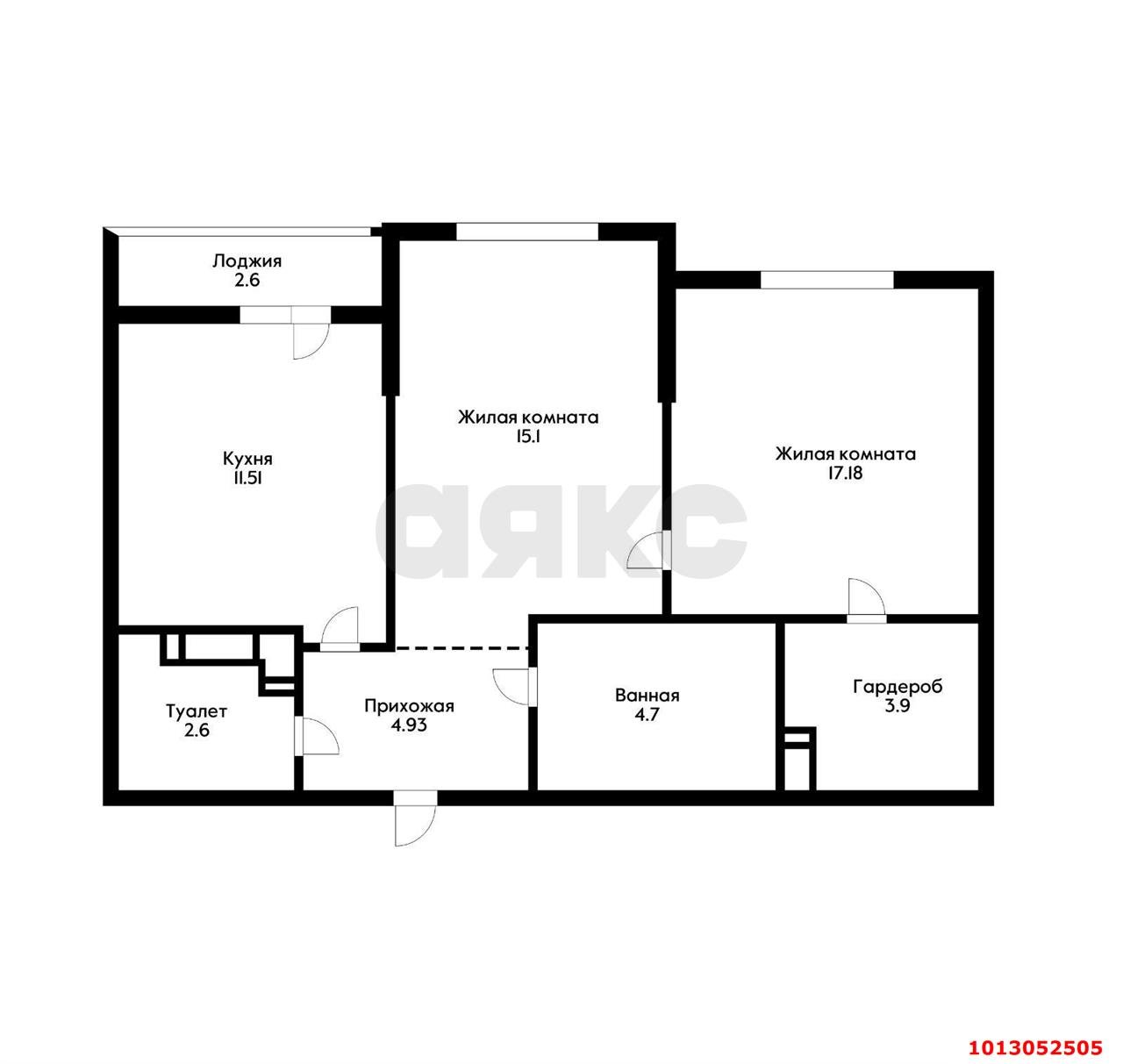 Фото №12: 2-комнатная квартира 55 м² - Краснодар, Карасунский внутригородской округ, Изобильное, Прикубанский внутригородской округ, мкр. жилой комплекс Облака, ул. имени Генерала Корнилова, 9А