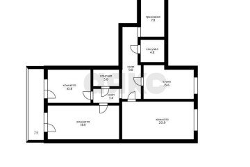 Фото №1: 3-комнатная квартира 100 м² - Афипский, ул. Пушкина, 132/2
