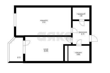 Фото №4: 1-комнатная квартира 40 м² - Краснодар, мкр. Гидростроителей, ул. Дмитрия Благоева, 31к2