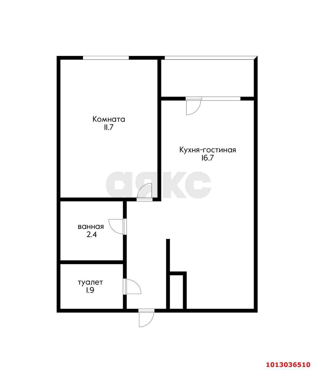 Фото №3: 1-комнатная квартира 42 м² - Краснодар, Парк Победы, ул. Героя Пешкова, 14