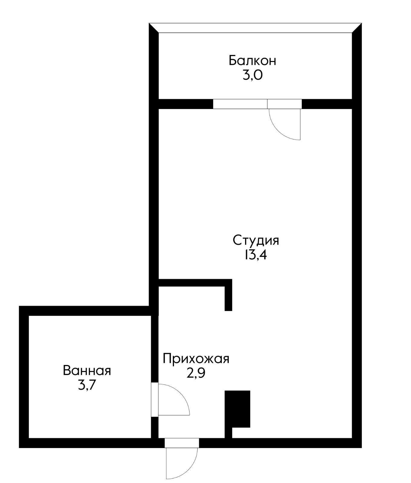Фото №9: Студия 24 м² - Краснодар, Прикубанский внутригородской округ, мкр. жилой комплекс Самолёт-2, ул. Западный Обход, 57к3