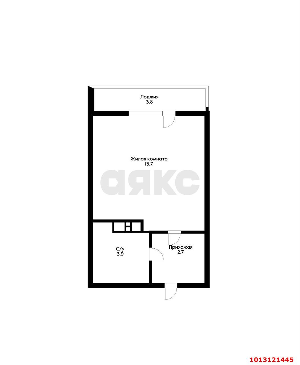 Фото №17: Студия 24 м² - Краснодар, Прикубанский внутригородской округ, мкр. жилой комплекс Самолёт-5, ул. Ивана Беличенко, 103