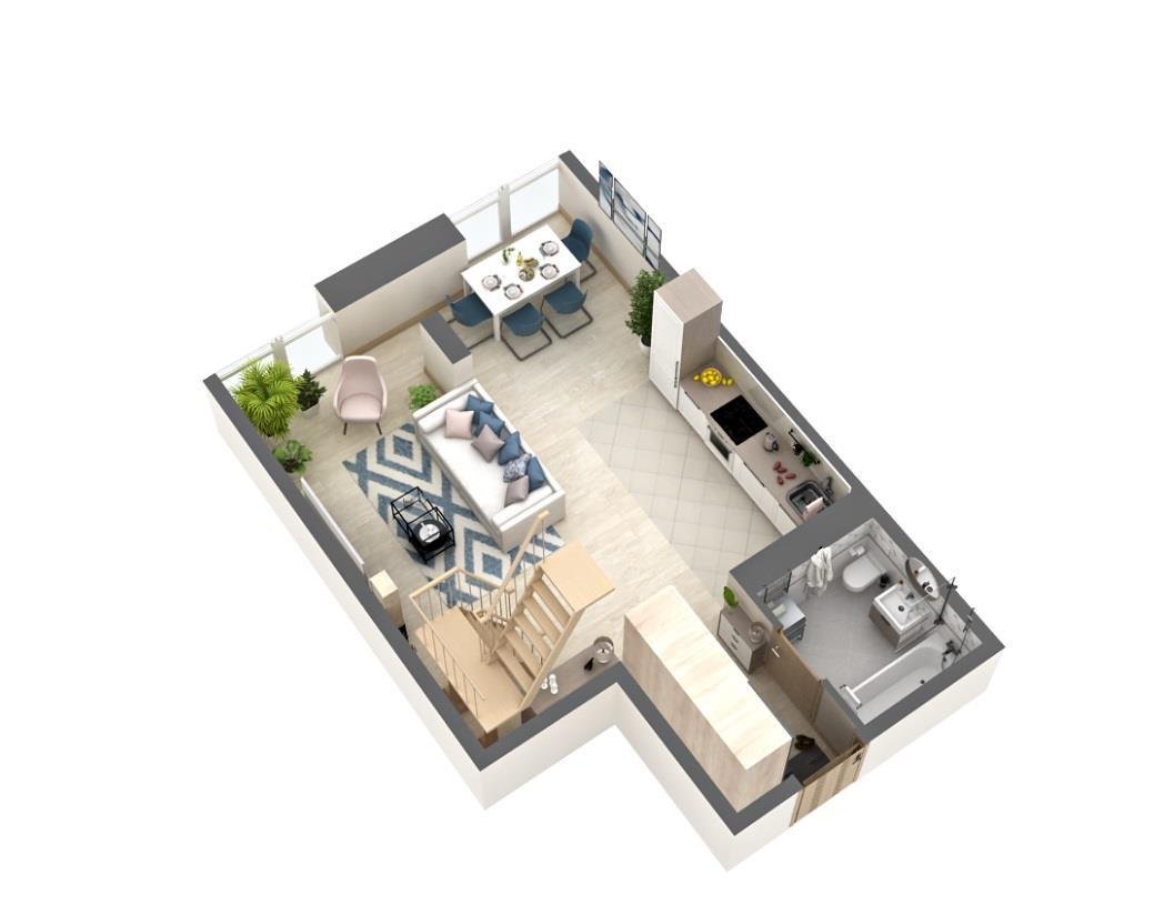 Фото №8: Пентхаус 80 м² - Краснодар, жилой комплекс Мозаика, Прикубанский внутригородской округ, ж/м имени Демьяна Бедного, ул. Степная, 1/1