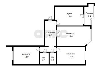Фото №2: 3-комнатная квартира 80 м² - Краснодар, п. Калинино, ул. 2-я Российская, 162