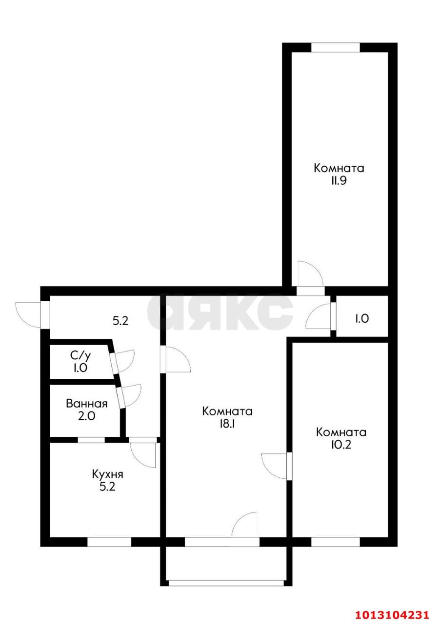 Фото №13: 3-комнатная квартира 55 м² - Краснодар, Завод Измерительных Приборов, ул. Курчатова, 6