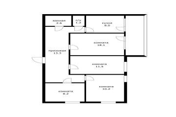Фото №2: 4-комнатная квартира 73 м² - Краснодар, мкр. Фестивальный, ул. имени Тургенева, 183