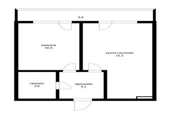 Фото №2: 1-комнатная квартира 38 м² - Краснодар, мкр. ЖК Британия-2, ул. Измаильская, 78к2