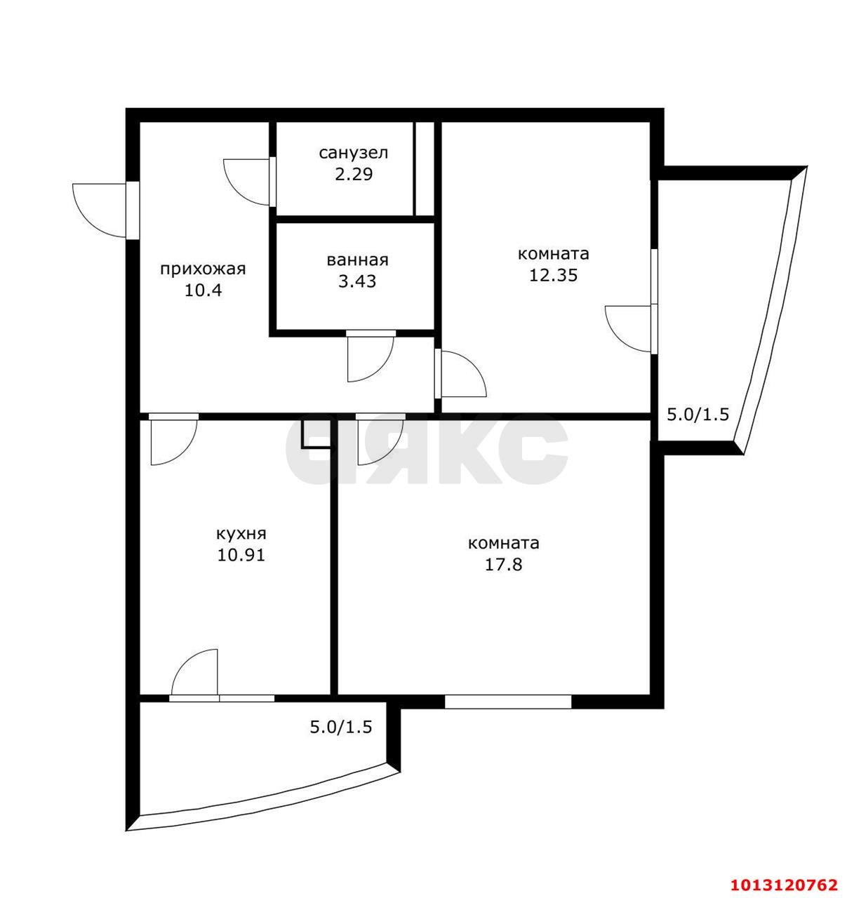 Фото №12: 2-комнатная квартира 60 м² - Краснодар, Юбилейный, ул. 70-летия Октября, 1/2