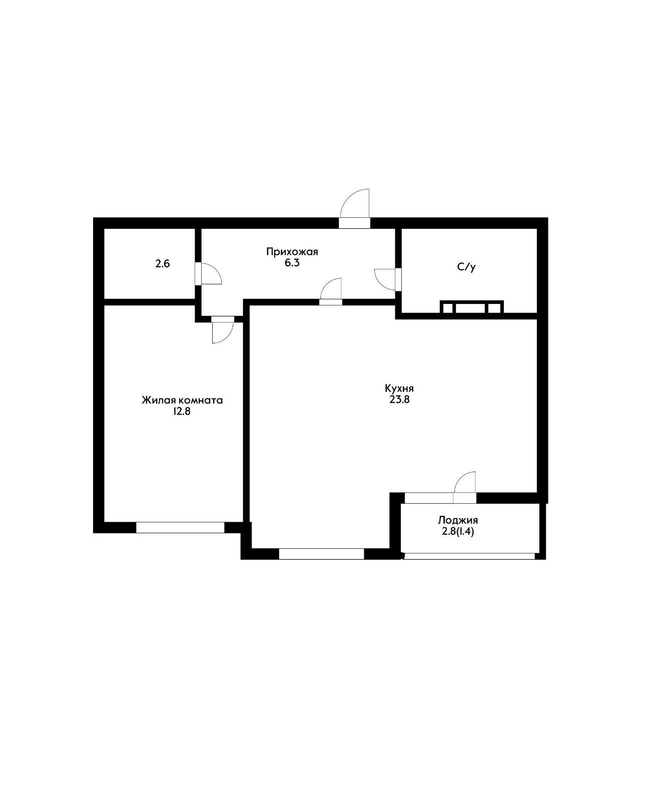 Фото №15: 2-комнатная квартира 53 м² - Краснодар, ЖК Красная Площадь, Прикубанский внутригородской округ, мкр. жилой комплекс Нeo-квартал Красная Площадь, ул. им. Мурата Ахеджака, 12
