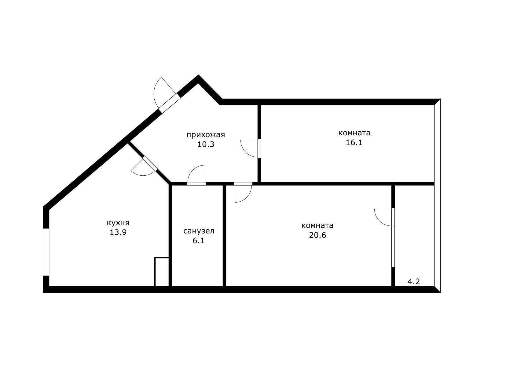 Фото №13: 2-комнатная квартира 67 м² - Краснодар, Прикубанский внутригородской округ, Музыкальный, мкр. ЖК Лучезарный, ул. Московская, 154к2