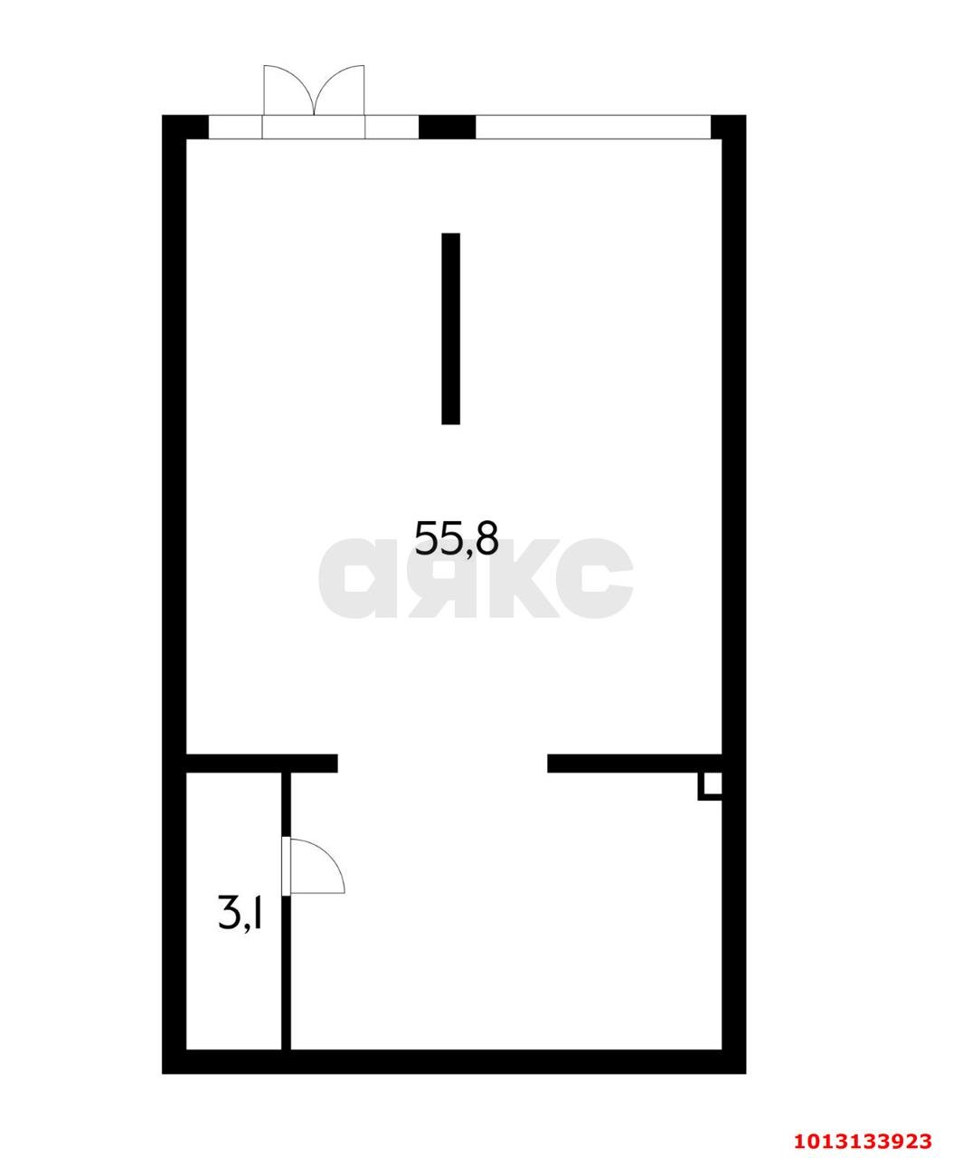 Фото №10: Торговое помещение 56 м² - Краснодар, жилой комплекс Самолёт-4, ул. Константина Гондаря, 103к1