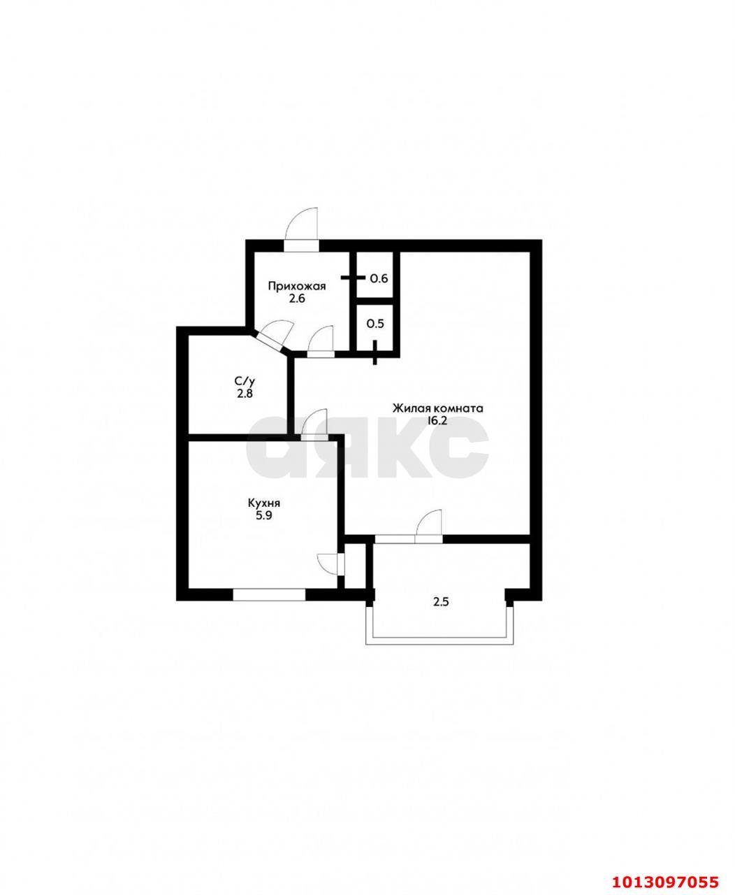 Фото №11: 1-комнатная квартира 31 м² - Сочи, Центральный, мкр. Новый Сочи, ул. Госпитальная, 3