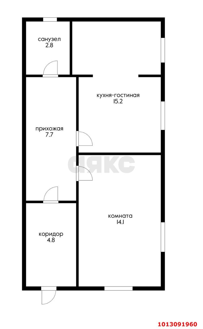 Фото №11: Дом <span class="whitespace-nowrap">45 м²</span> <span class="whitespace-nowrap">+ 2.56 сот.</span>, <span class="whitespace-nowrap">1 эт.</span> - Динская, мкр. ДСНТ Труд, ул. Зелёная, 38