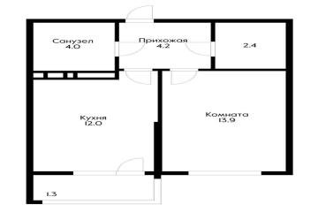 Фото №3: 1-комнатная квартира 37 м² - Краснодар, ст Изобильное, ул. Конгрессная, 41к1