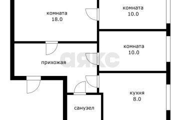 Фото №2: 3-комнатная квартира 45 м² - Прикубанский, ул. Космонавтов, 5