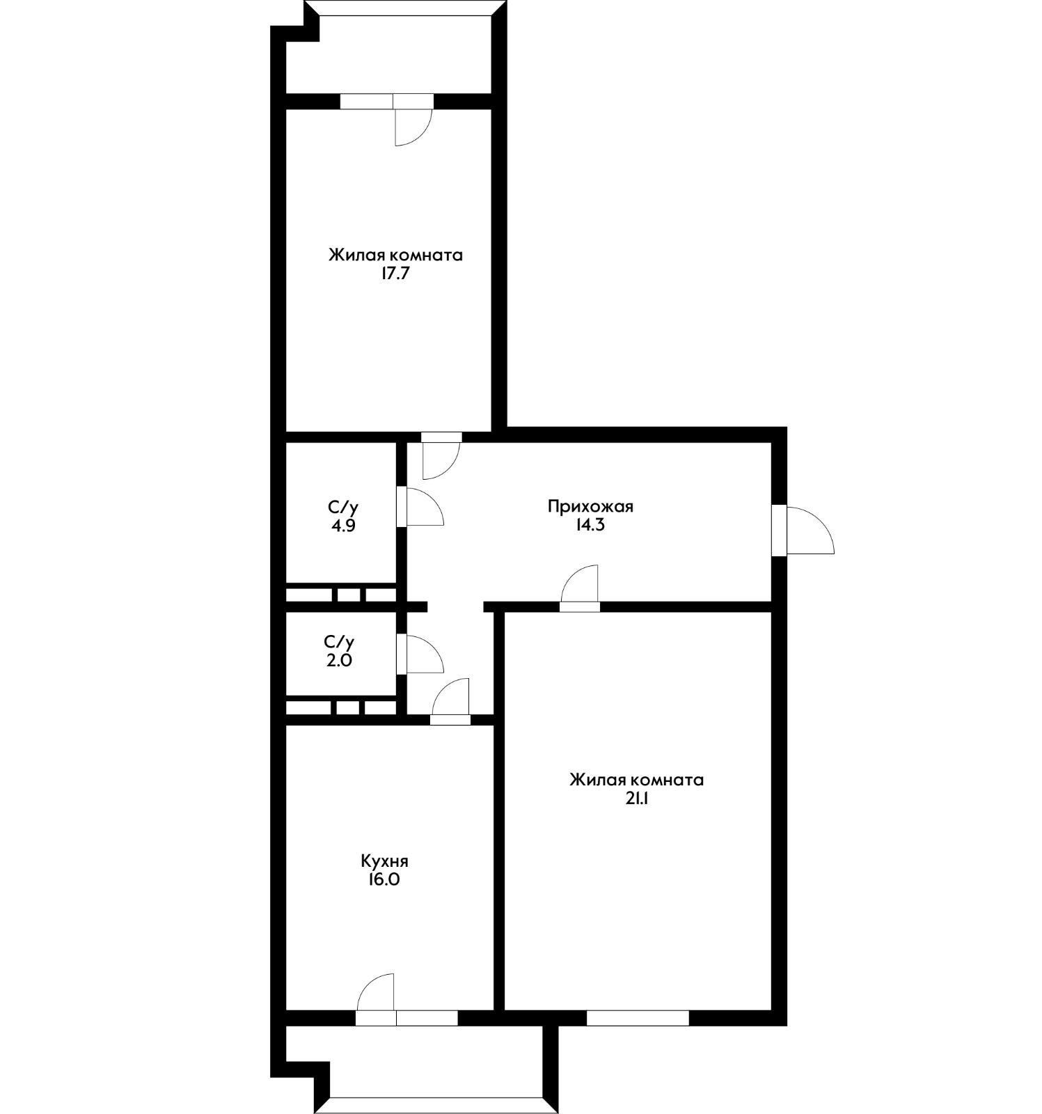 Фото №19: 2-комнатная квартира 87 м² - Краснодар, Карасунский внутригородской округ, мкр. Черёмушки, ул. Селезнёва, 96