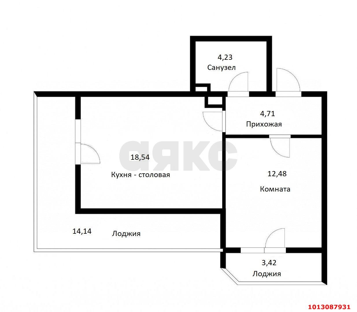 Фото №5: 1-комнатная квартира 49 м² - Краснодар, жилой комплекс Ural, ул. Уральская, 87/7