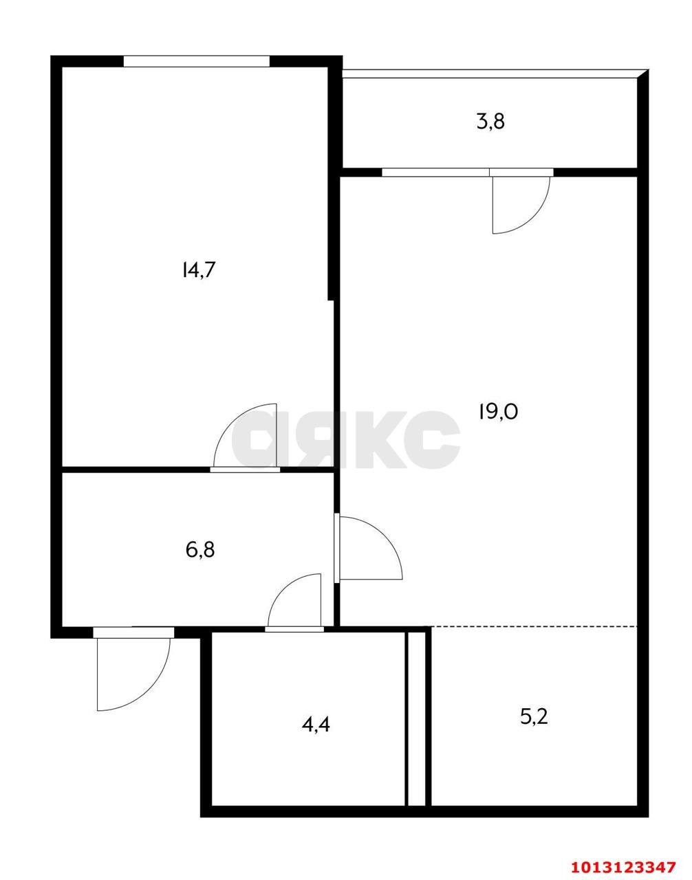 Фото №10: 1-комнатная квартира 46 м² - Краснодар, Почтовый, ул. имени Валерия Гассия, 5