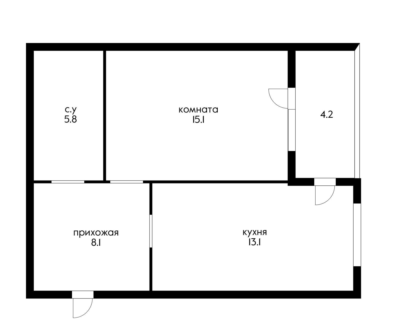 Фото №7: 1-комнатная квартира 45 м² - Краснодар, Прикубанский внутригородской округ, мкр. Музыкальный, ул. имени Мусоргского М.П.
