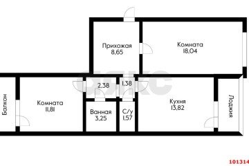 Фото №1: 2-комнатная квартира 61 м² - Краснодар, мкр. Черёмушки, ул. Ставропольская, 107/8