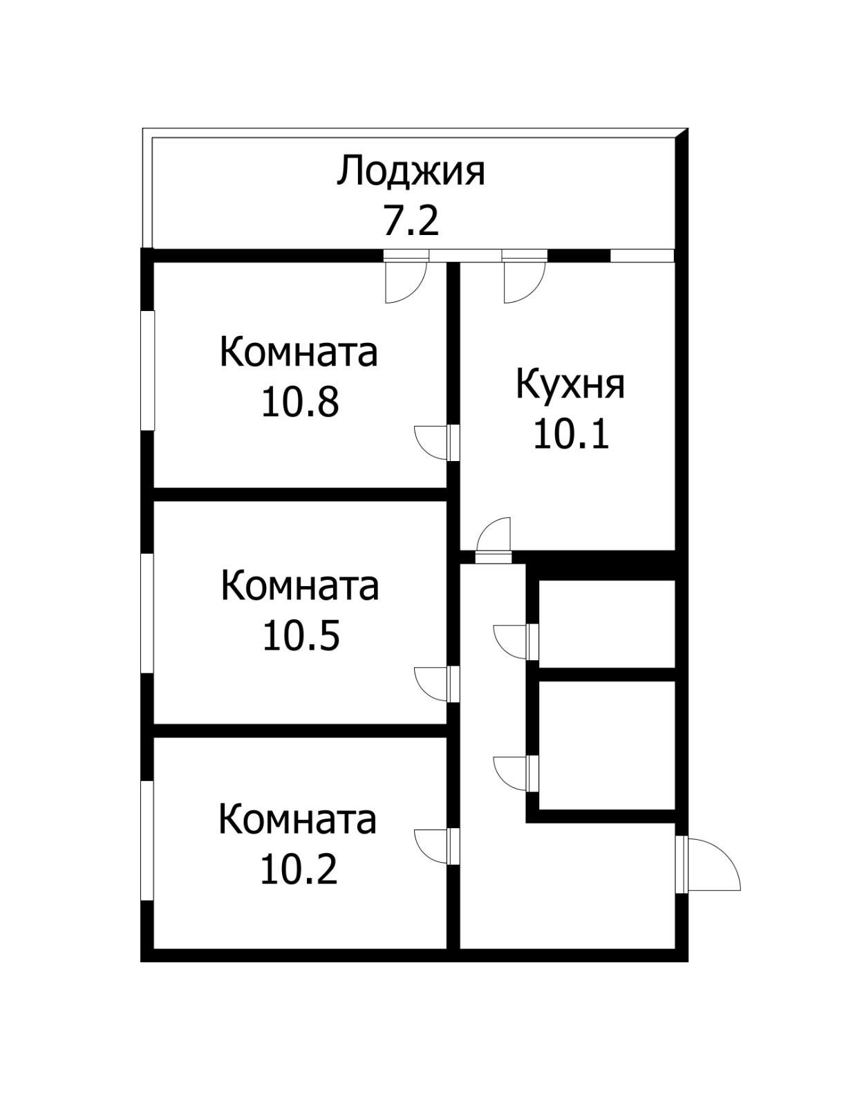 Фото №9: 3-комнатная квартира 56 м² - Краснодар, Прикубанский внутригородской округ, мкр. Парк Победы, ул. Героя Пешкова, 14к2