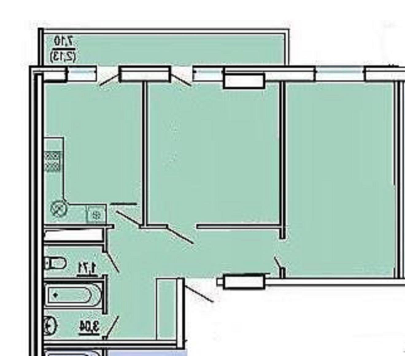 Фото №3: 2-комнатная квартира 72 м² - Краснодар, Прикубанский внутригородской округ, Завод Радиоизмерительных Приборов, имени Петра Метальникова, мкр. Музыкальный, ул. имени Сергея Есенина, 110/1