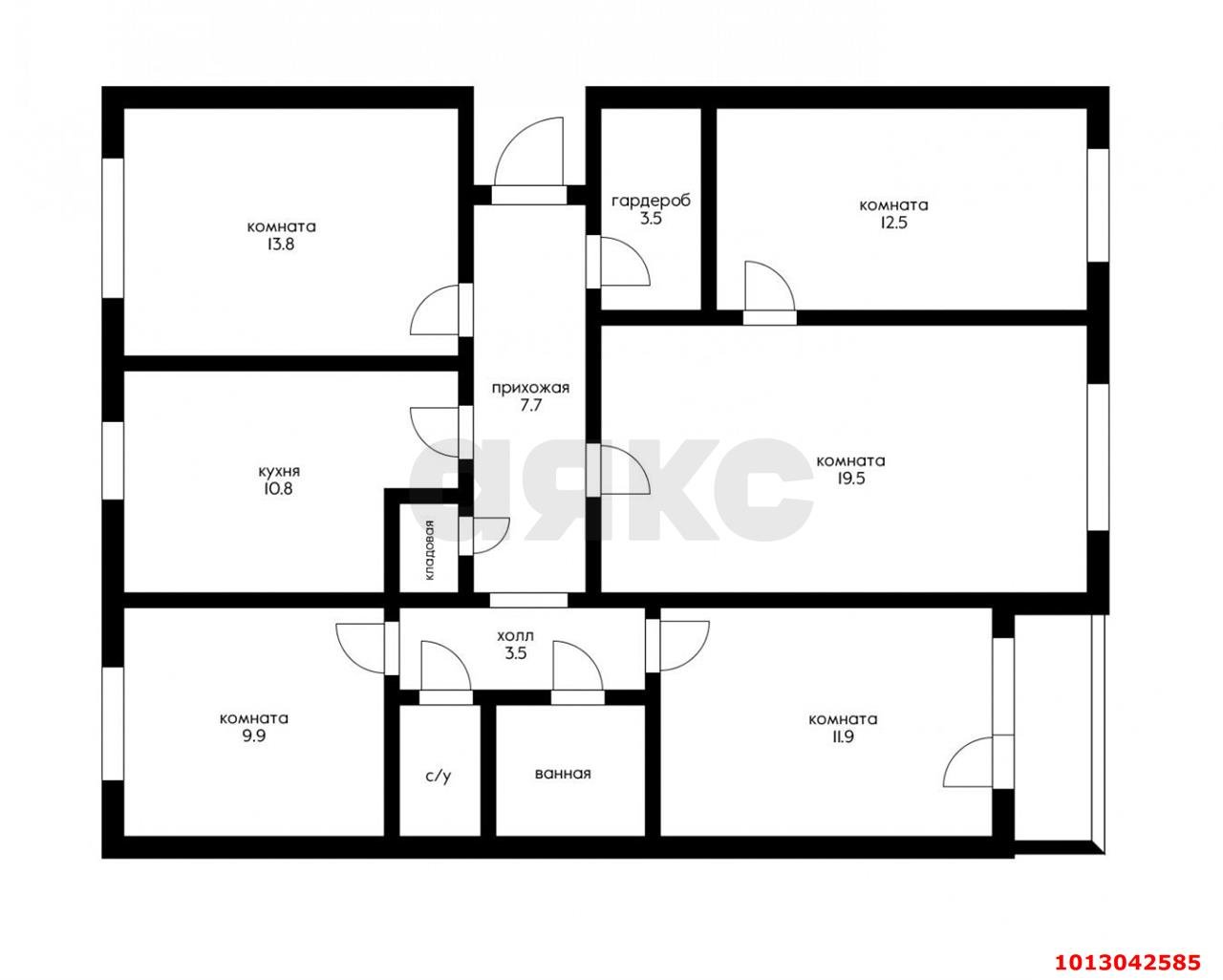 Фото №20: 5+-комнатная квартира 100 м² - Краснодар, Карасунский внутригородской округ, мкр. Хлопчато-бумажный Комбинат, ул. Бородина, 18