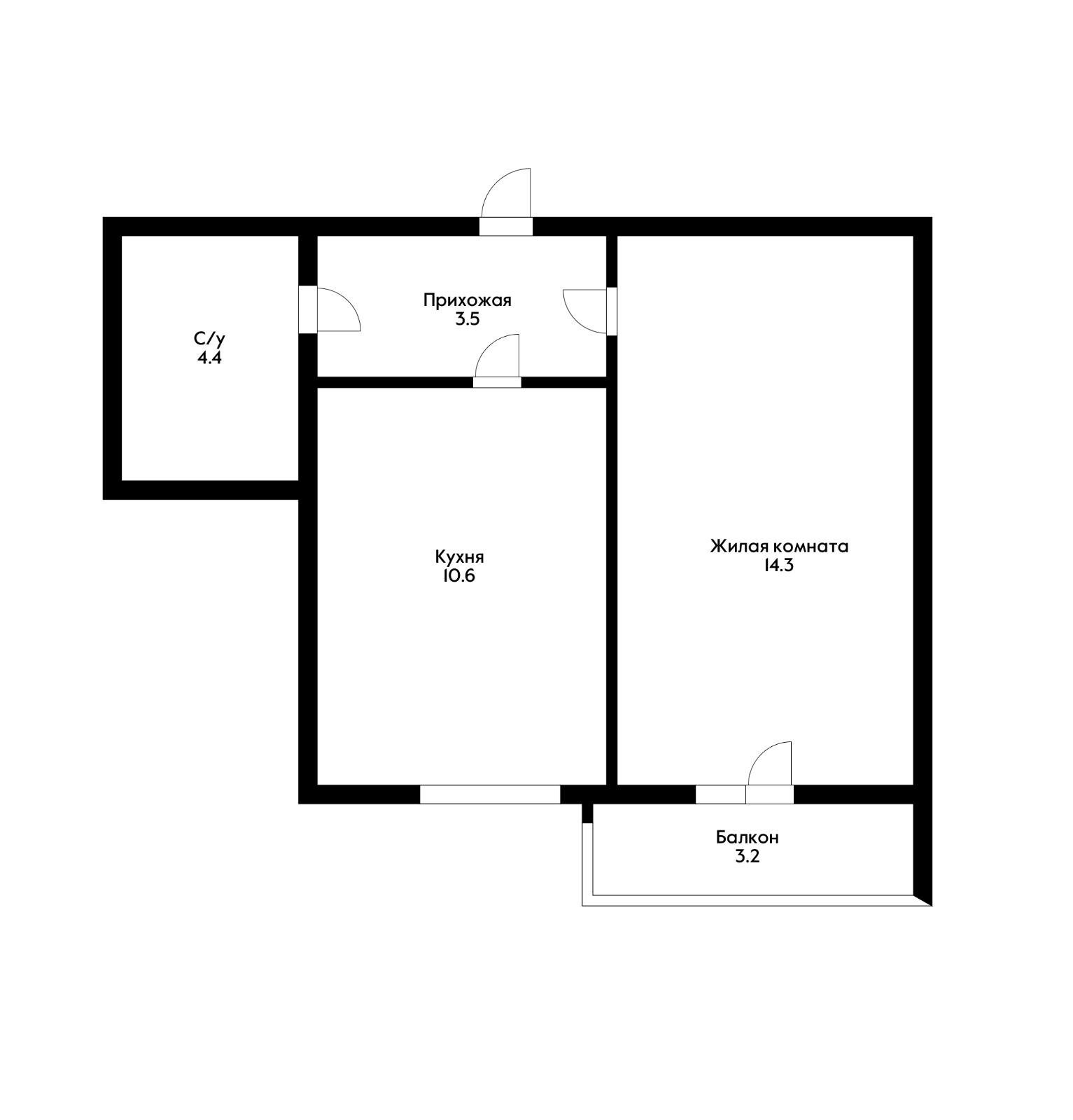 Фото №1: 1-комнатная квартира 32 м² - Новая Адыгея, ул. Тургеневское шоссе, 33с5