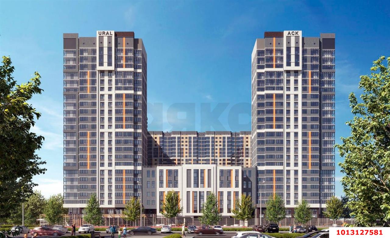 Фото №2: 1-комнатная квартира 43 м² - Краснодар, жилой комплекс Ural, ул. Уральская, 87/7