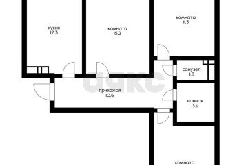 Фото №1: 3-комнатная квартира 70 м² - Краснодар, мкр. жилой комплекс Спортивная Деревня, ул. Западный Обход, 42/3к2