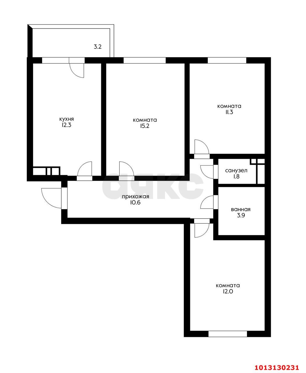 Фото №1: 3-комнатная квартира 70 м² - Краснодар, жилой комплекс Спортивная Деревня, ул. Западный Обход, 42/3к2