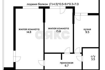 Фото №4: 2-комнатная квартира 74 м² - Краснодар, мкр. жилой комплекс Акварели-2, ул. Тепличная, 62/1к5