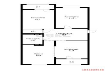 Фото №2: 3-комнатная квартира 71 м² - Краснодар, мкр. жилой комплекс Новелла, ул. Питерская, 40к1