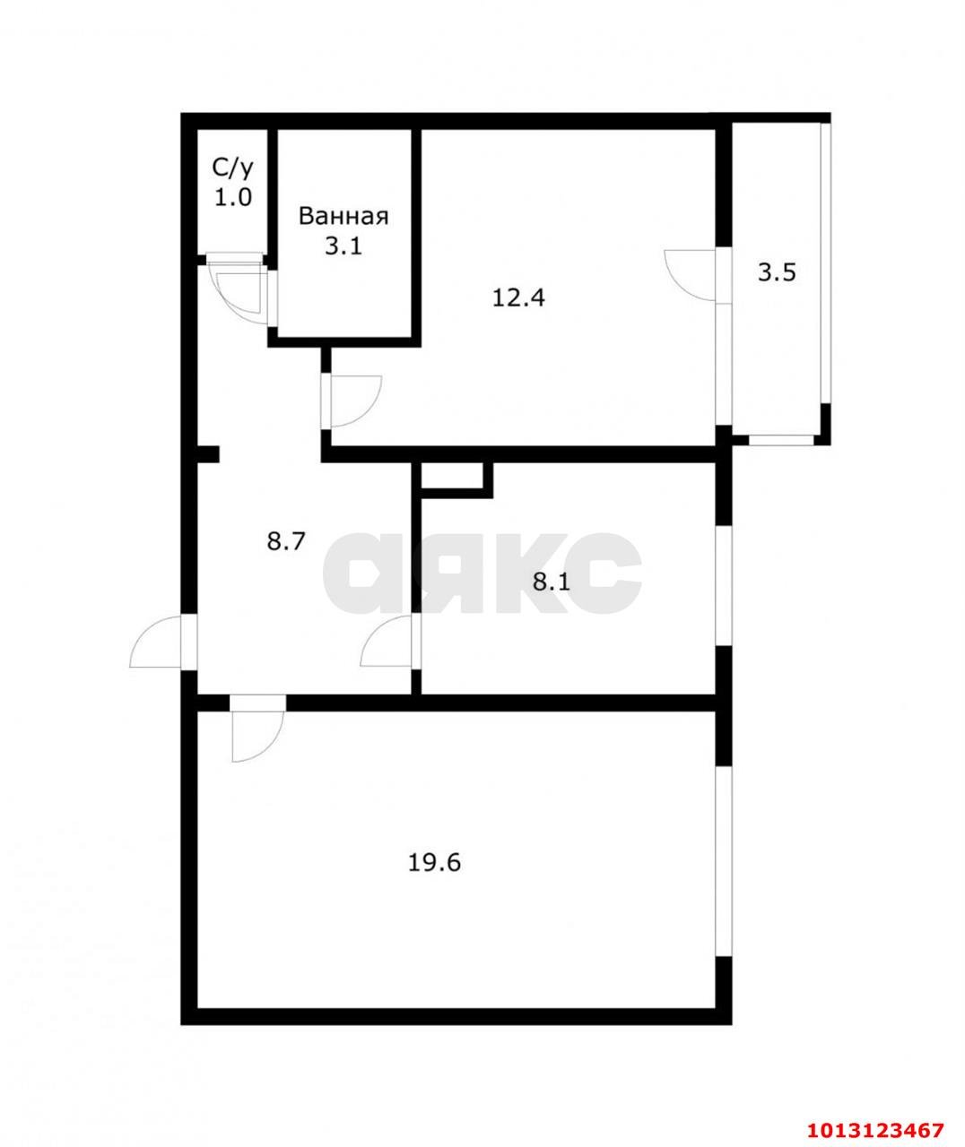 Фото №15: 2-комнатная квартира 51 м² - Краснодар, Краевая Клиническая Больница, ул. Черкасская, 49