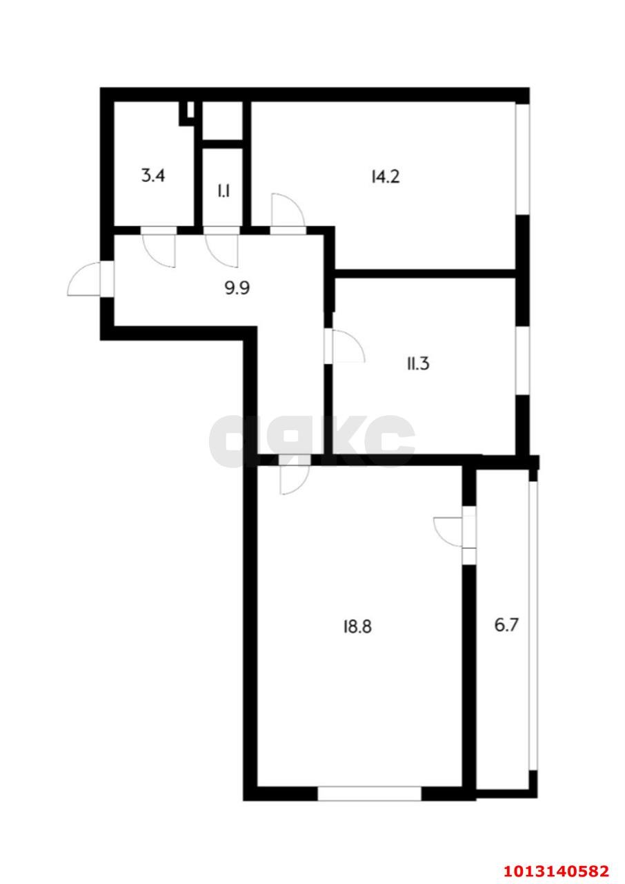Фото №4: 2-комнатная квартира 62 м² - Берёзовый, жилой комплекс Берёзовый Парк, ул. 2-я Целиноградская, 44к2