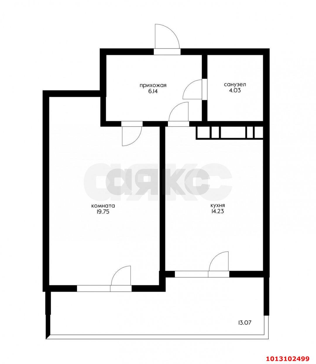 Фото №1: 1-комнатная квартира 57 м² - Краснодар, 9-й километр