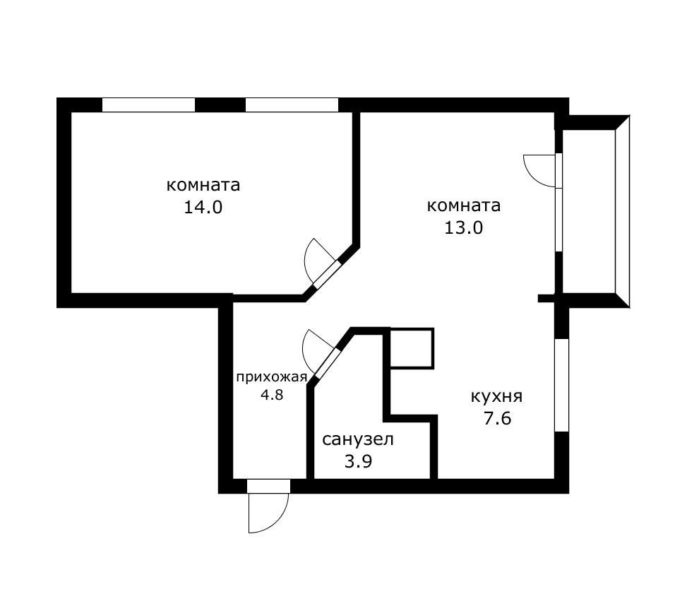 Фото №7: 2-комнатная квартира 47 м² - Краснодар, Прикубанский внутригородской округ, мкр. Фестивальный, ул. имени Тургенева, 153